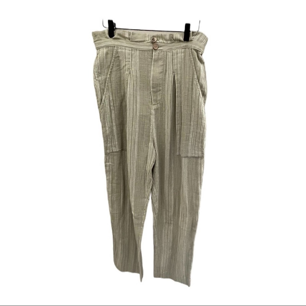 Free People Semi Sweet Cropped‎ Pants Sage Combo Size S NWT